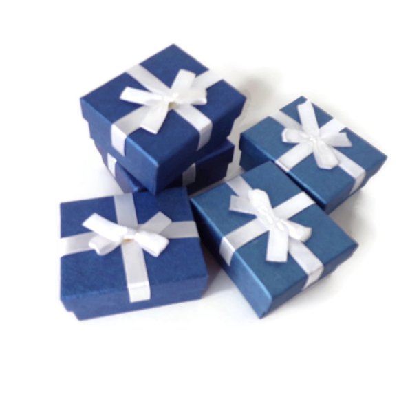 Jewelry Packing Boxes 69 Pcs Blue W/White 2354 - Picture 5 of 5